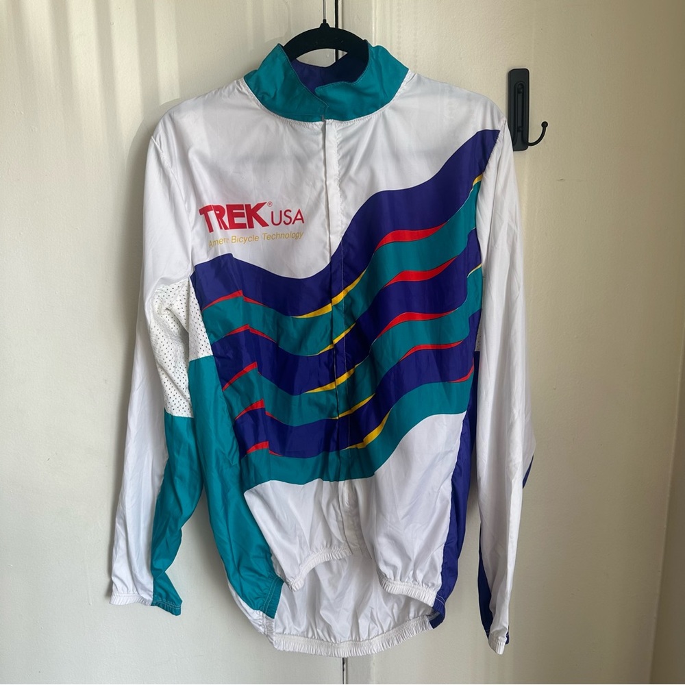 TREK USA vintage Colorful Cycling Jacket size medium